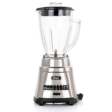 Oster Easy-to-Use 6-Cup Glass Jar Blender, Food Chopper and Ice Crush,  Smoothie Blender, White