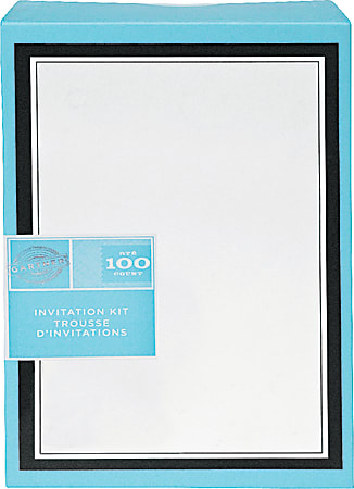Gartner Studios® Invitations, 5 1/2" x 8 1/2", Black/White Border, Pack Of 100