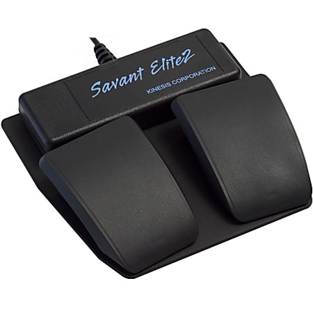 Kinesis Savant Elite2 Dual Pedal, 6.5"W x 7"D x 1.3"H, Black