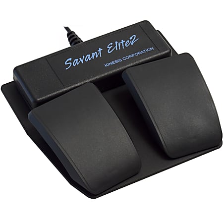 Kinesis Savant Elite2 Dual Pedal - 6.5" Width x 7" Depth x 1.3" Height - Black