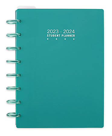 2023-2024 TUL® Discbound Weekly/Monthly Student Planner, Junior Size, Teal, July 2023 To June 2024, ODUS2234-0