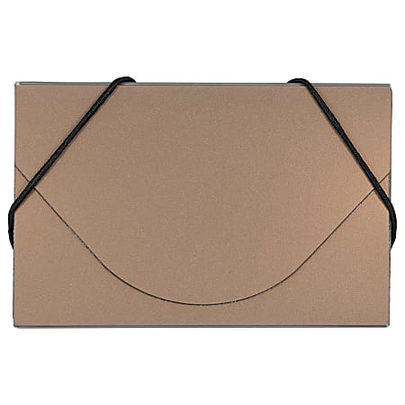 JAM Paper® Business Card Case With Elastic Closure, Copper Metallic