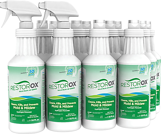 Diversey Restorox 1-Step Disinfectant Cleaner And Deodorizer, 32 Oz, Carton Of 12 Bottles