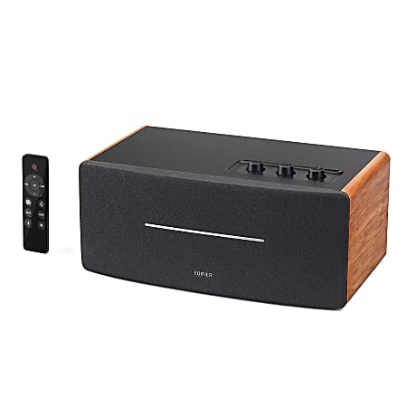 Edifier D12 Desktop 70W Continuous-Power Bluetooth Amplified Integrated Stereo Speaker With Remote, Brown