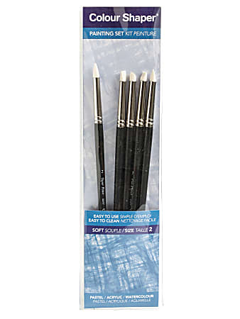 Colour Shaper Painting And Pastel Blending Tools, No. 2, Assorted Soft, Black, Set Of 5