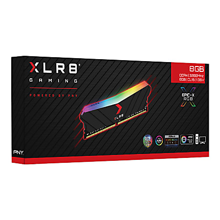 PNY XLR8 Gaming EPIC-X RGB 8GB DDR4 3200MHz Desktop Memory, MD8GD4320016XRGB