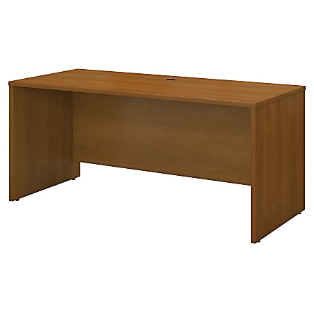 Bush Business Furniture Components Credenza Desk 60"W x 24"D, Warm Oak, Premium Installation