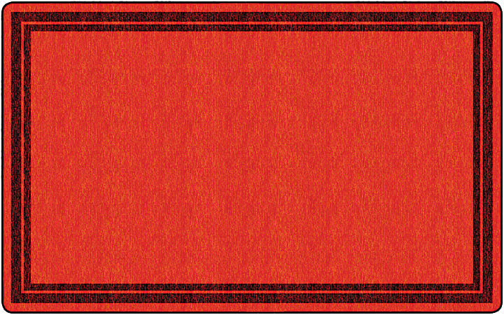 Flagship Carpets Double-Border Rectangular Rug, 90" x 144", Red