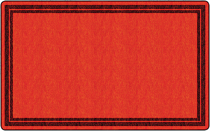 Flagship Carpets Double-Border Rectangular Rug, 90" x 144", Red