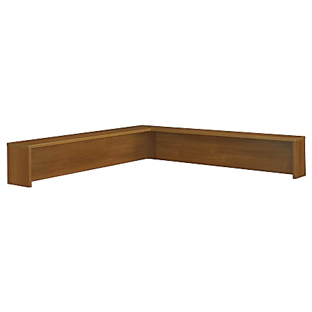 Bush Business Furniture Components Reception L Shelf, Warm Oak, Premium Installation