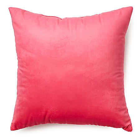 Dormify Millie Velvet Square Pillow, Hot Pink