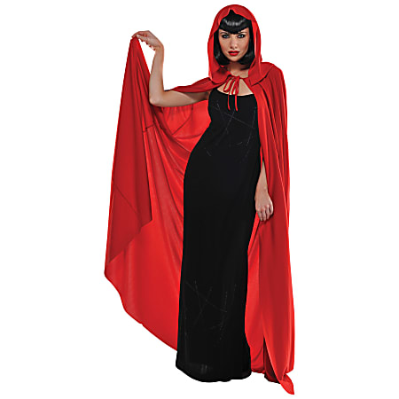 Amscan Adults' Hooded Cape, Red