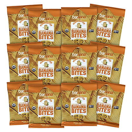 Barnana Peanut Butter Banana Bites, 1.4 Oz, Pack Of 12 Bites