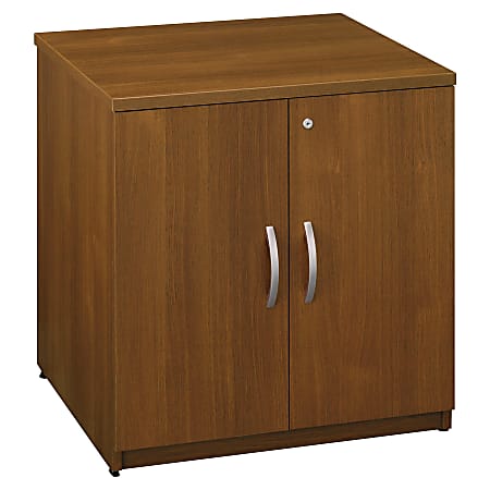 Bush Business Furniture Components Storage Cabinet, 30"W, Warm Oak, Premium Installation