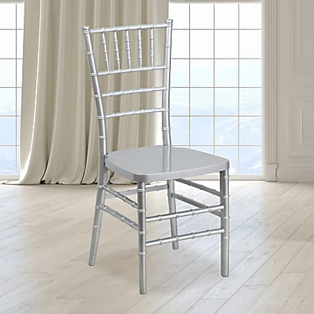 Flash Furniture HERCULES PREMIUM Series Stacking Chiavari Chair, Silver