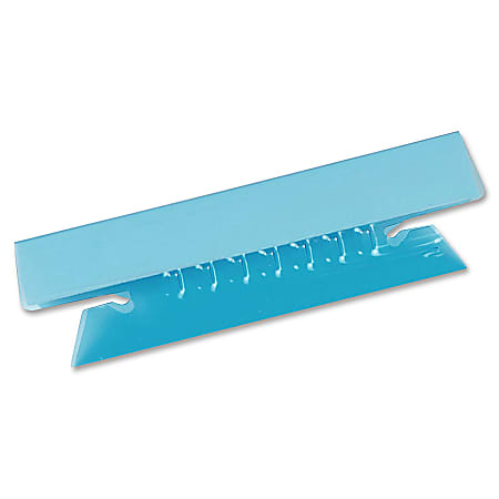 Oxford® Soft Flexible Color Tabs, 3 1/2", 1/3 Cut, Blue, Pack Of 25