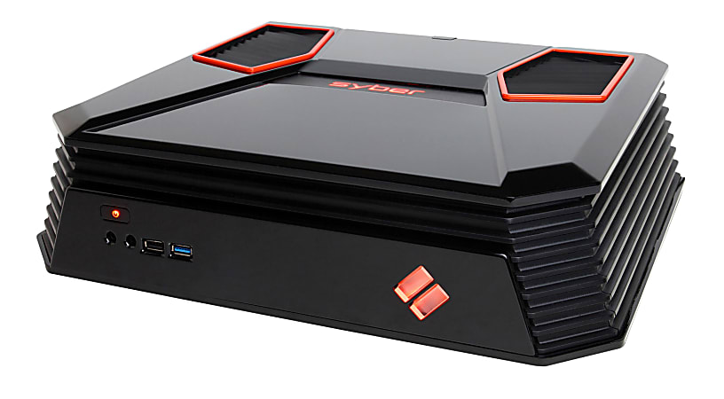 Cyberpowerpc Syber C Sccb100 Black Mini Itx Gaming Case Black Office Depot