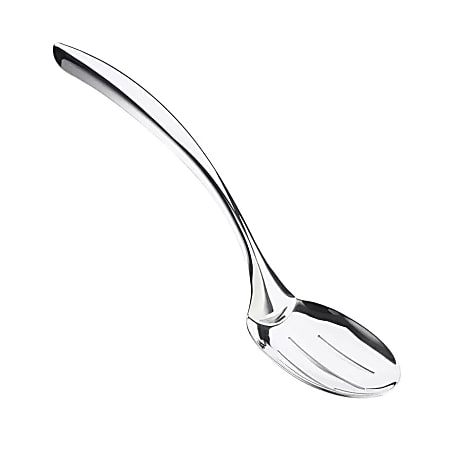 Hoffman Browne Serving Spoons, 13-1/2", Slotted, Silver, Set Of 48 Spoons