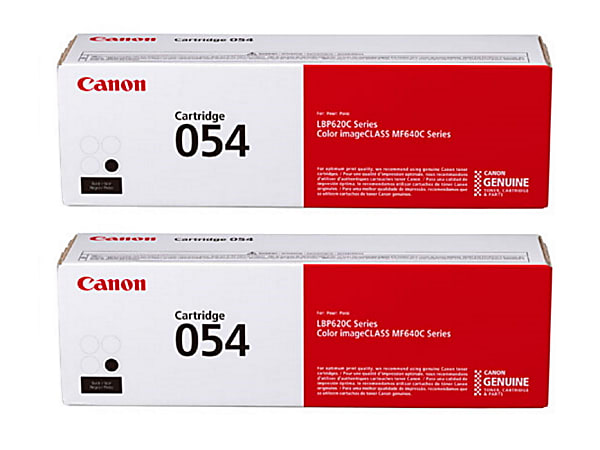 Canon® 054 Black Toner Cartridges, Pack Of 2, 3024C001