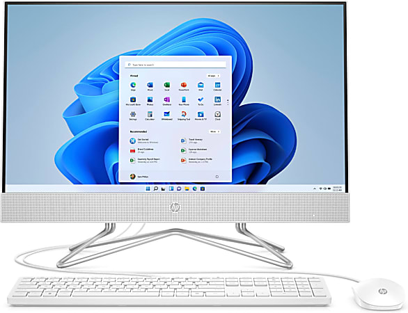 HP 24-df1023w Refurbished All-In-One Desktop PC, 23.8" Screen, Intel® Core™ i3, 4GB Memory, 256GB Solid State Drive, Windows® 11 Home