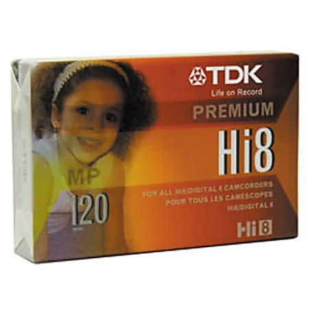 TDK Hi8 Premium Video Cassettes, 120 Minutes, Pack Of 4