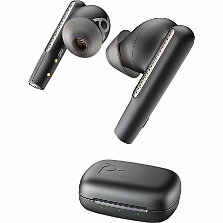 Poly Voyager Free 60 UC Earset Siri Google Assistant Stereo True Wireless Bluetooth 98.4 ft 20 Hz 20 kHz Earbud Binaural In ear Carbon Black ODP Business Solutions