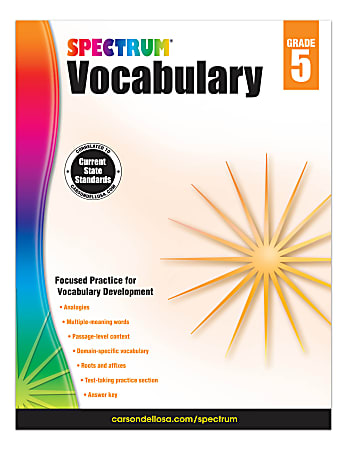 Spectrum Vocabulary Workbook, Grade 5