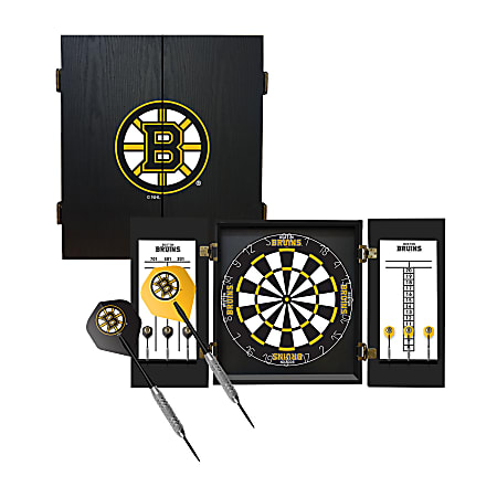 Imperial NHL Fan's Choice Dartboard Set, 21-1/2”H x 19-3/4”W x 3-1/2”D, Boston Bruins