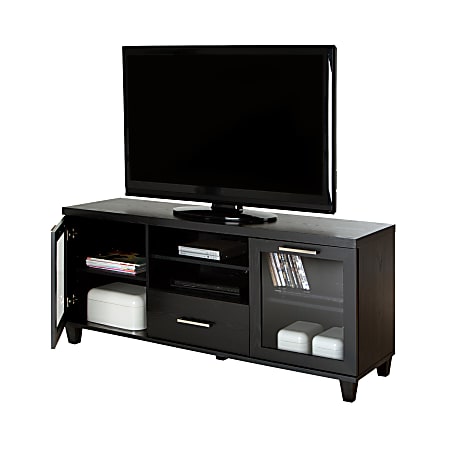 South Shore Adrian TV Stand For TVs Up To 60", Black Oak