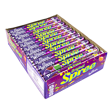 Willy Wonka Spree Rolls, Box Of 36