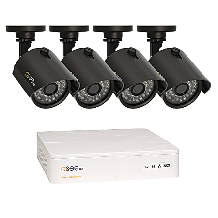 Q-See® 4-Channel Surveillance System With 4 High-Resolution Cameras