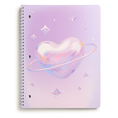 Eccolo BTS Notebook, 8-1/2" x 11-3/4", 1 Subject, College Rule, 80 Sheets, Heart