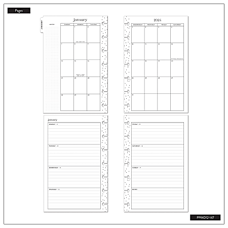 Happyページ③ 2024 Happy Planner MonthlyWeekly Mini Happy Planner 4 35 x 7