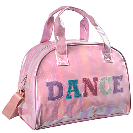 Trailmaker Holographic Dance Duffel Bag, 11”H x 15”W x 8”D, Pink