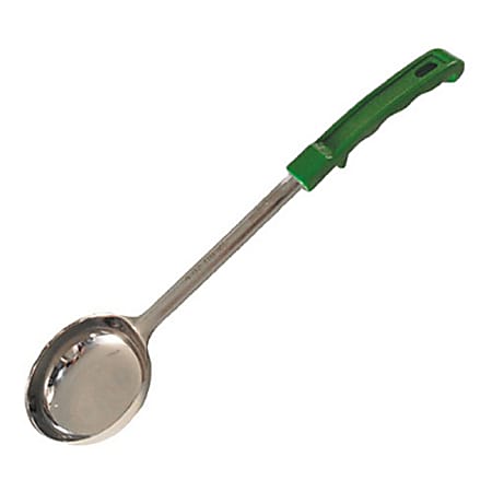 Winco Solid Portion Spoon, 4 Oz, Green