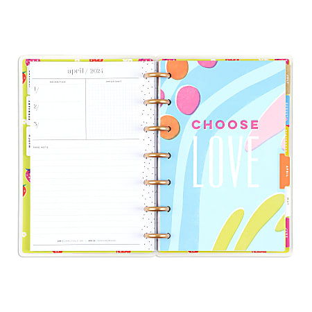 2024 Happy Planner MonthlyWeekly Mini Happy Planner 4 35 x 7 Sunny  Risograph January to December PPMD12 149 - Office Depot