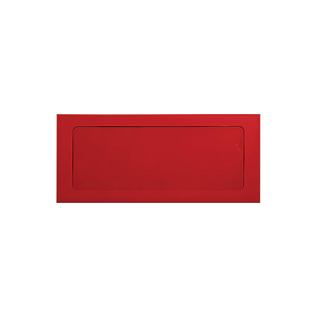 LUX #10 Envelopes, Full-Face Window, Peel & Press Closure, Ruby Red, Pack Of 50