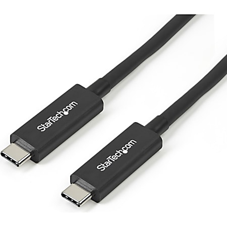 StarTech.com StarTech.com 3 ft 1m Thunderbolt 3 Cable w/ 100W PD - 40Gbps - Dual 4K or Full 5K - Certified Thunderbolt 3 USB-C Cable - 3.30 ft Thunderbolt 3 AV/Data Transfer Cable for Docking Station, Monitor, Notebook, Printer