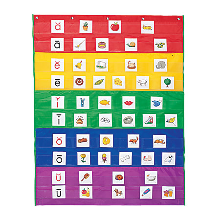 Learning Resources Rainbow Pocket Chart, 33 1/2" x 42", Multicolor, Grade 1 - Grade 3