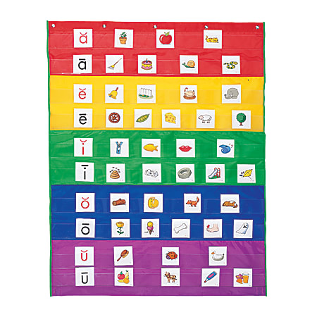 Learning Resources Rainbow Pocket Chart, 33 1/2" x