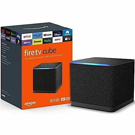 Amazon Fire TV Cube Network Audio/Video Player - 2 GB/16 GB - 2nd Gen - Wireless LAN - Black - Alexa - B09BZZ3MM7