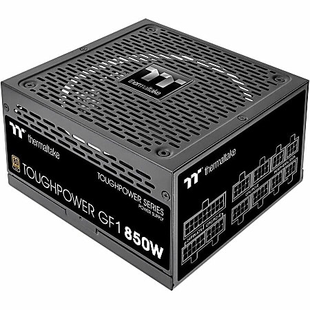 Thermaltake ToughPower GF1 TTP-850AH3FCG Power Supply - Internal - 120 V AC, 230 V AC Input - 3.3 V DC, 5 V DC, 12 V DC Output - 850 W - 1 +12V Rails - 1 Fan(s) - 90% Efficiency