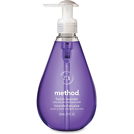 Method French Lavender Gel Hand Wash - French Lavender Scent - 12 oz - Pump Bottle Dispenser - Bacteria Remover - 1312020050650