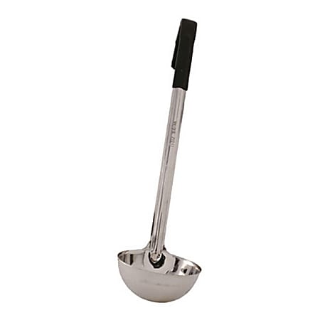 Winco Stainless-Steel Ladle, 6 Oz, Black
