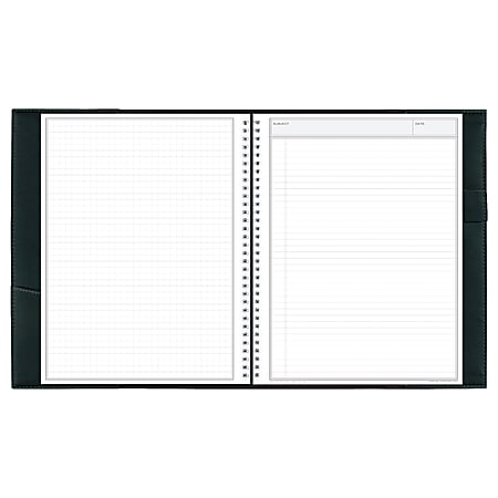 Blue Sky™ Wire-O Recycled Journal, 8" x 11", Black