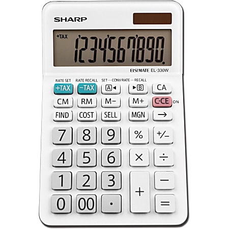 Sharp® White Series Desktop Calculator, EL-330WB