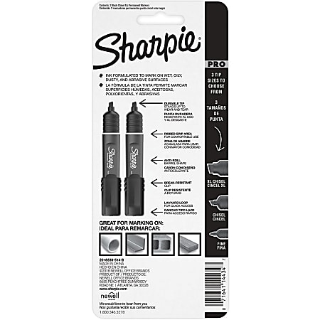 Sharpie 2pk Permanent Markers Fine Tip Black