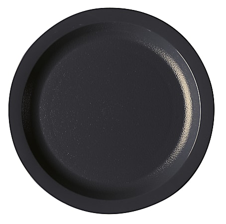 Cambro Camwear® Round Dinnerware Plates, 7-1/4", Black, Pack Of 48 Plates