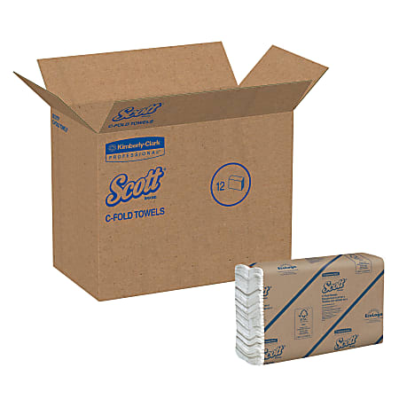 Scott® C-Fold 1-Ply Paper Towels, 100% Recycled