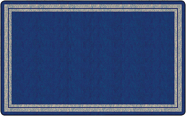 Flagship Carpets Double-Border Rectangular Rug, 90" x 144", Light Blue